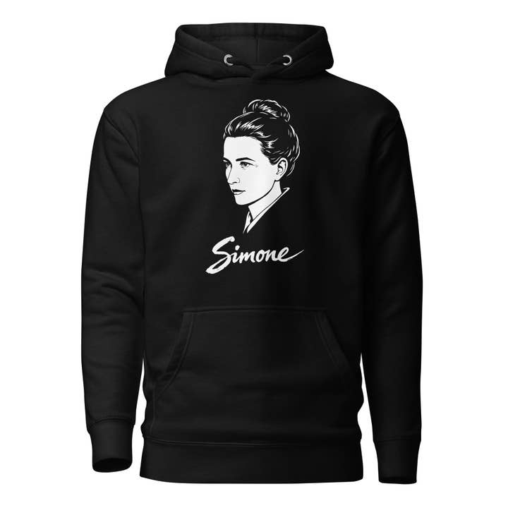 Simone de Beauvoir - Premium Hættetrøje for engroshandel hos The Philosopher's Shirt