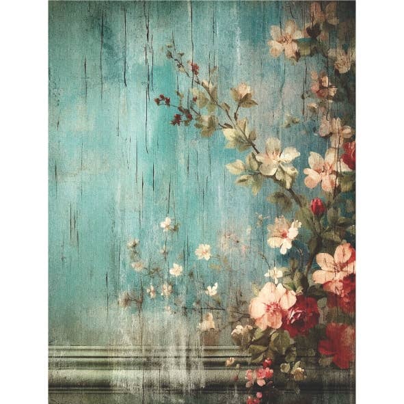 Craft Kreatively – Großhandel Bastelzubehör – Vintage Blumen Decoupage Reispapier - A4 - 6 Stk - für Bastelarbeiten2