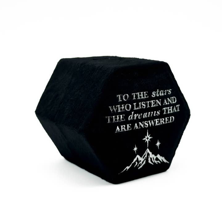 Mysticum Luna - Wholesale Jewelry Box/Organizer - Black Hexagon 'To the stars who listen and the dreams that are answered' Ring Box
