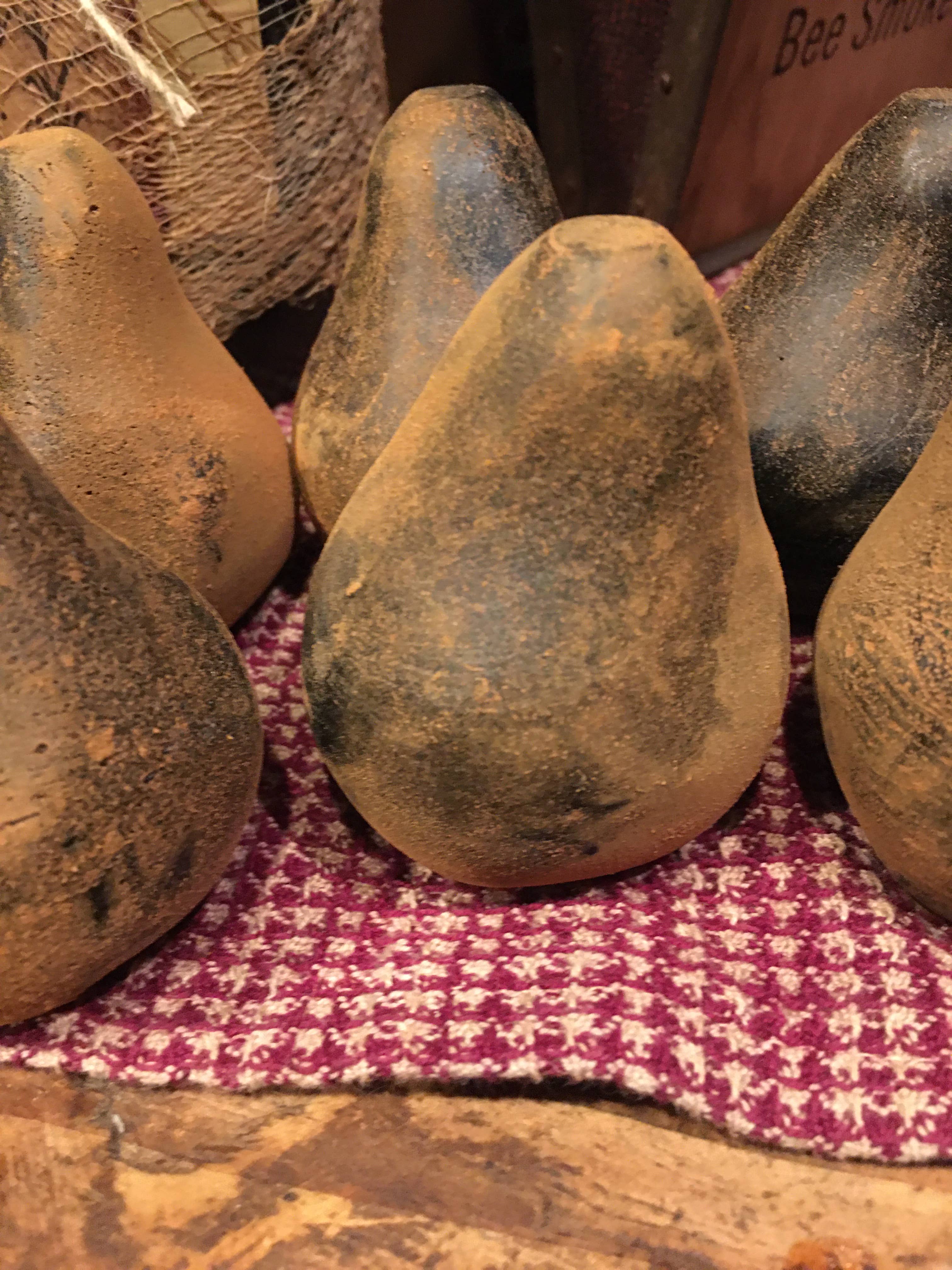 The Cranberry Cornstalk Co. - Wholesale Decorative Tabletop Object - Bees Wax Primitive Pear Bowl Filler2