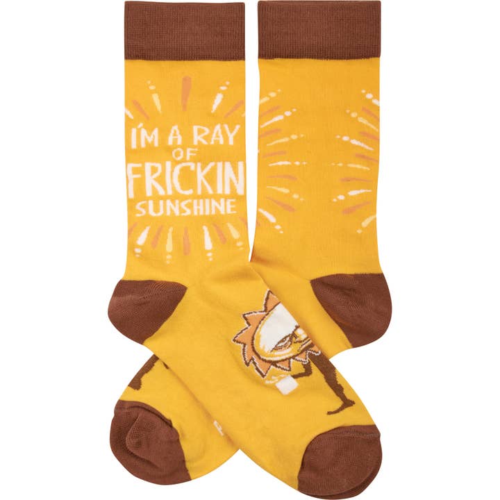 Primitives by Kathy - Wholesale Socks - Unisex - I'm A Ray Of Frickin' Sunshine Socks1