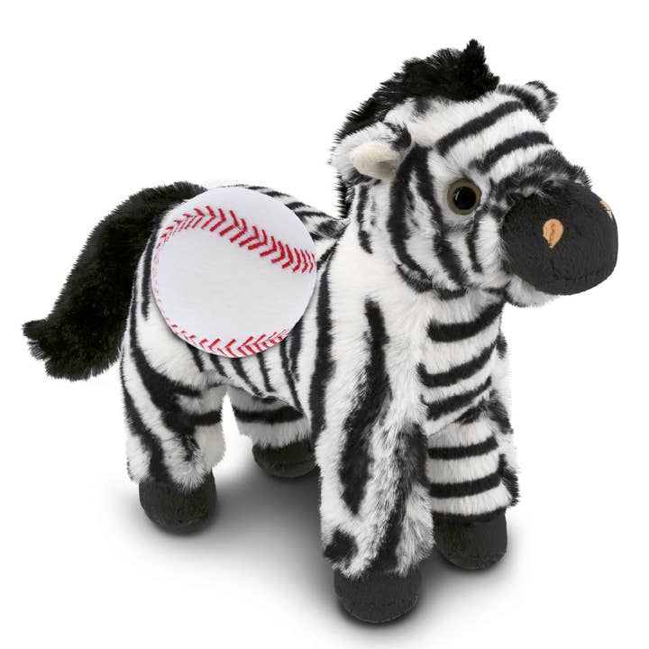 Cota Global - Wholesale Stuffed/Plush Toy - Kids & Baby - Plush Baseball - Super-Soft Plush - Zebra 9"0