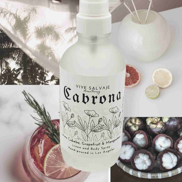 Cabrona Room & Linen Spray for wholesale by Vive Salvaje Aromatherapy