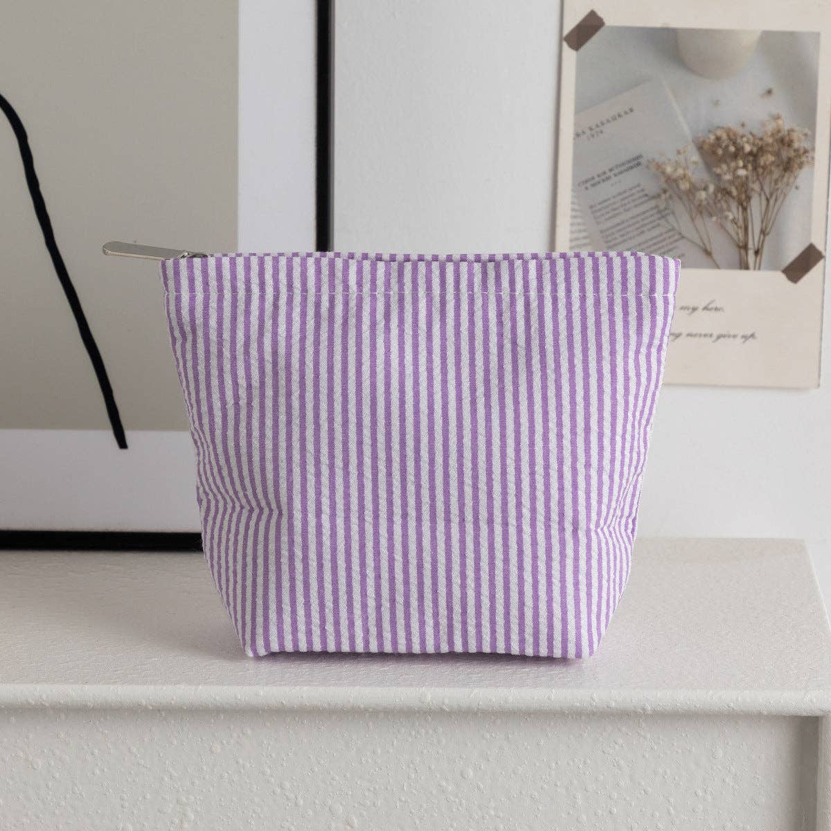 Dipped Shop – wholesale Sminkväska – Enkel Randig Färgblock Sminkväska DP25E8508