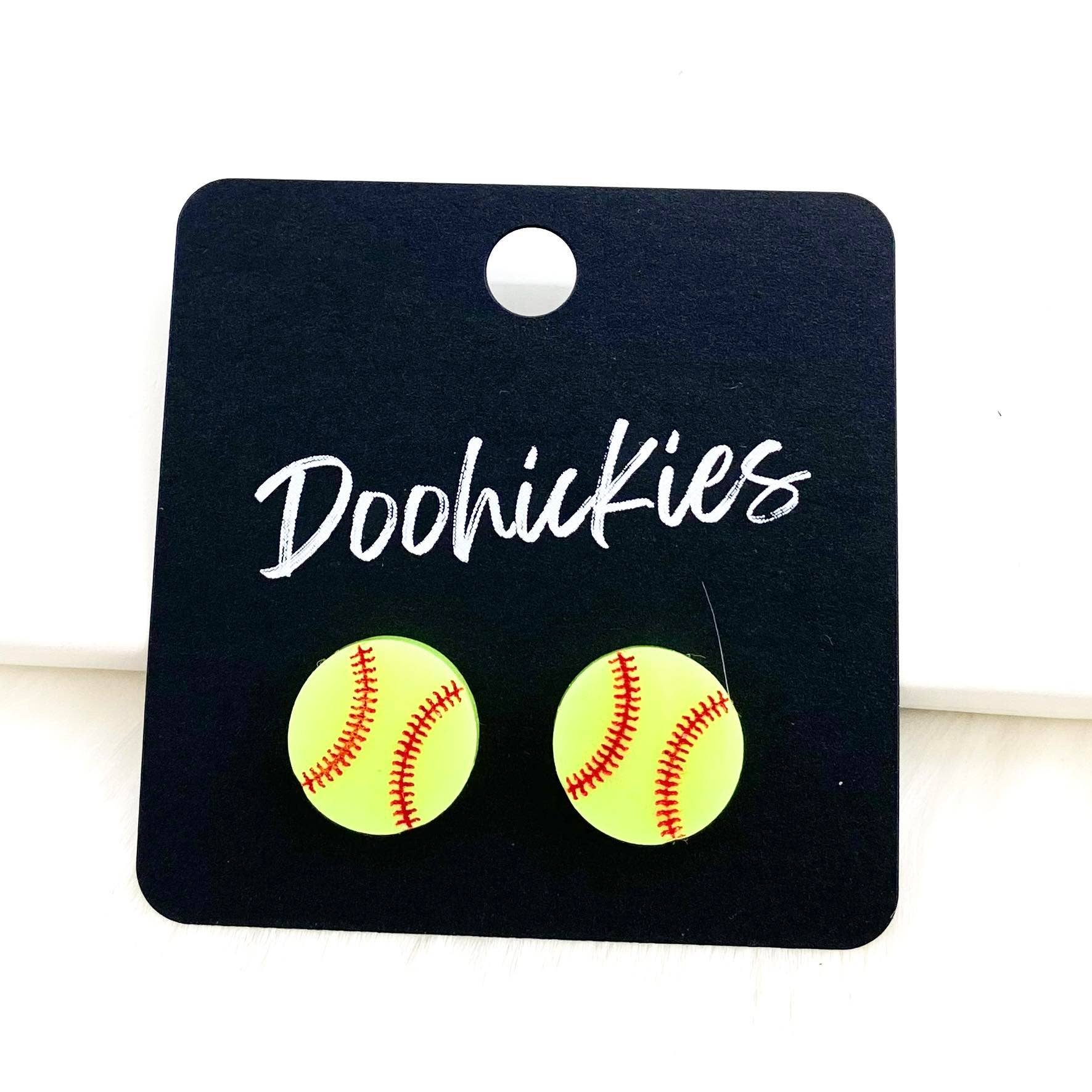Doohickies - Wholesale Stud/Post Earrings - Softball Gear Studs -Sports Earrings0