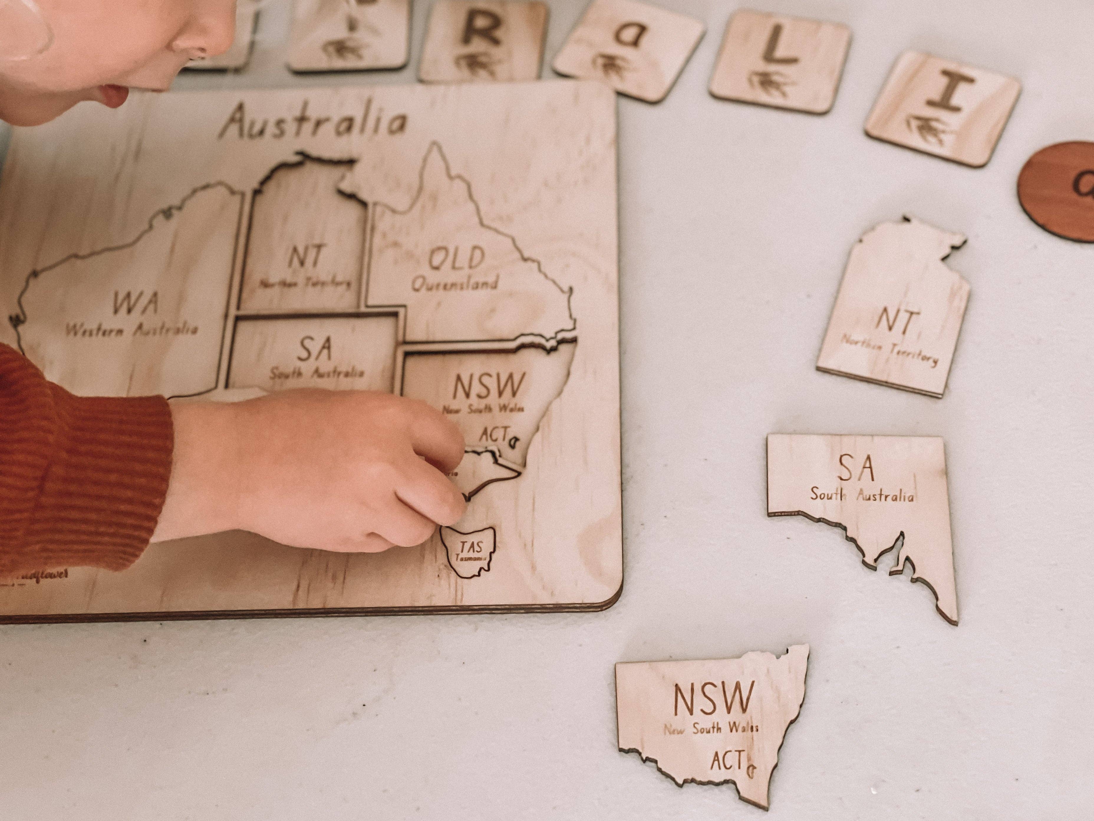 Luca & Co - Wholesale Puzzle – Child - Australia Map Puzzle1