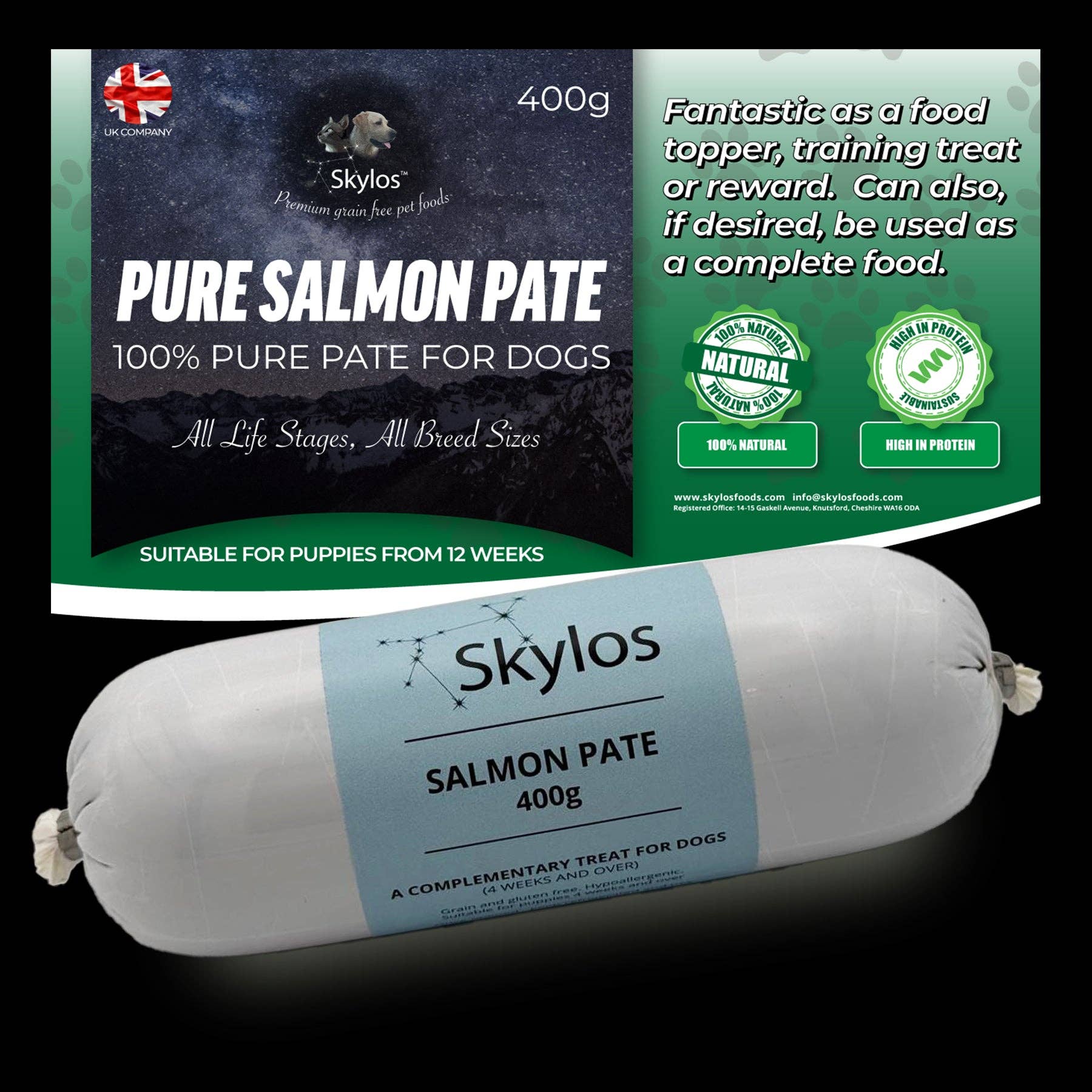 Skylos Foods – wholesale Pet food – Dog – Skylos Pate in 9 Flavours and 2 Sizes15