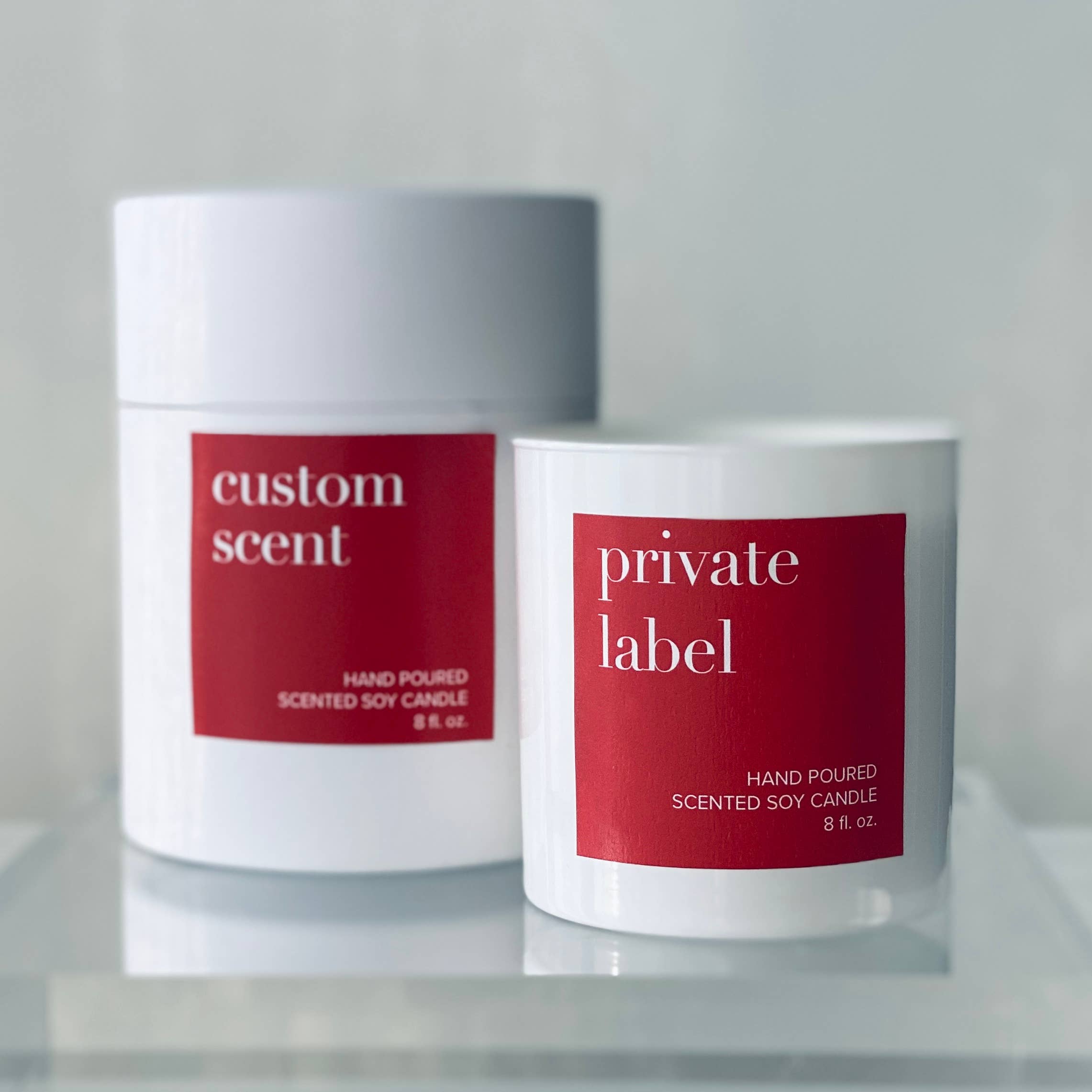 Atelier 880 - Vente Bougie en bocal - Bougies de marque privée | Verre blanc | Coffret cadeau | Parfum personnalisé2