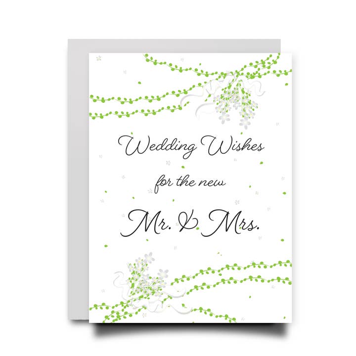 Wedding Wishes to the new Mr. & Mrs. for wholesale by SpillinInk