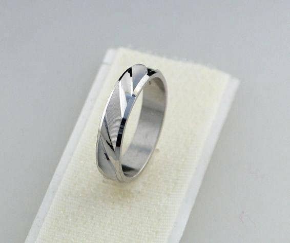 TONSILVER - Wholesale Band/Stacked Ring - Alianza plata rodiada0