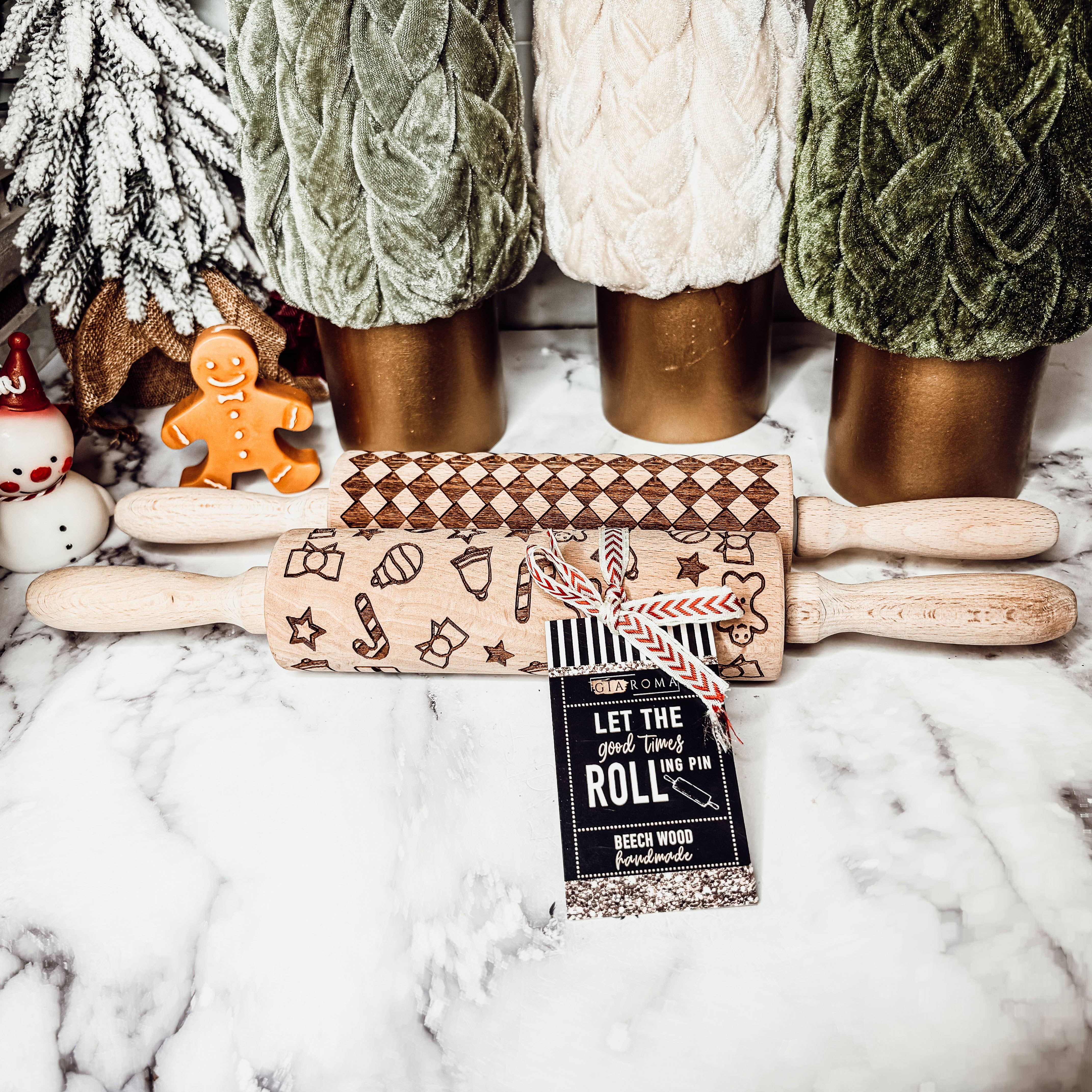 Gia Roma - Wholesale Rolling Pin - Christmas Kitchen Gifts, Wood Rolling Pin for Holiday Cookie14