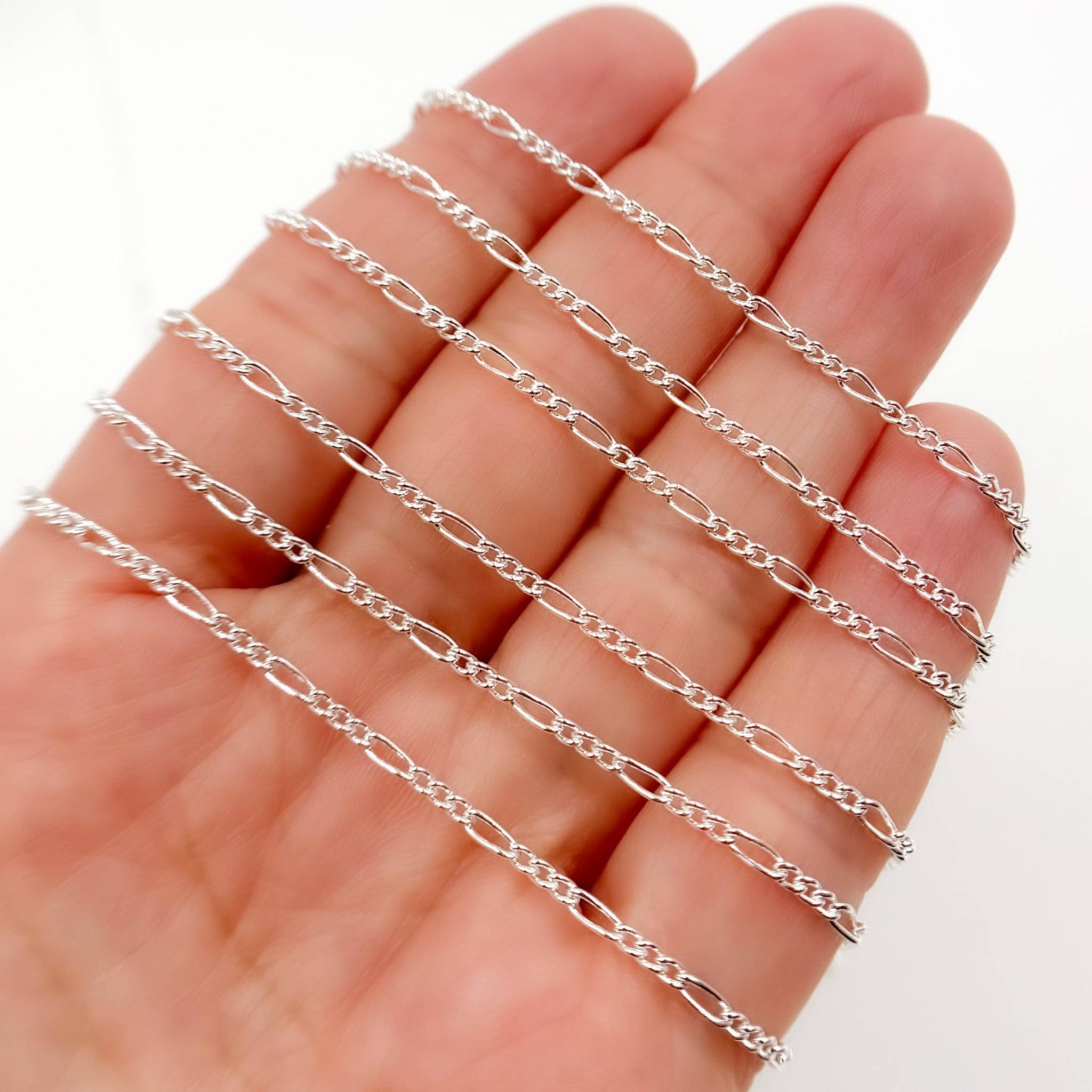 Jewels & Chains - Wholesale Craft Supplies - 2031CSS. Sterling Silver Figaro Chain2