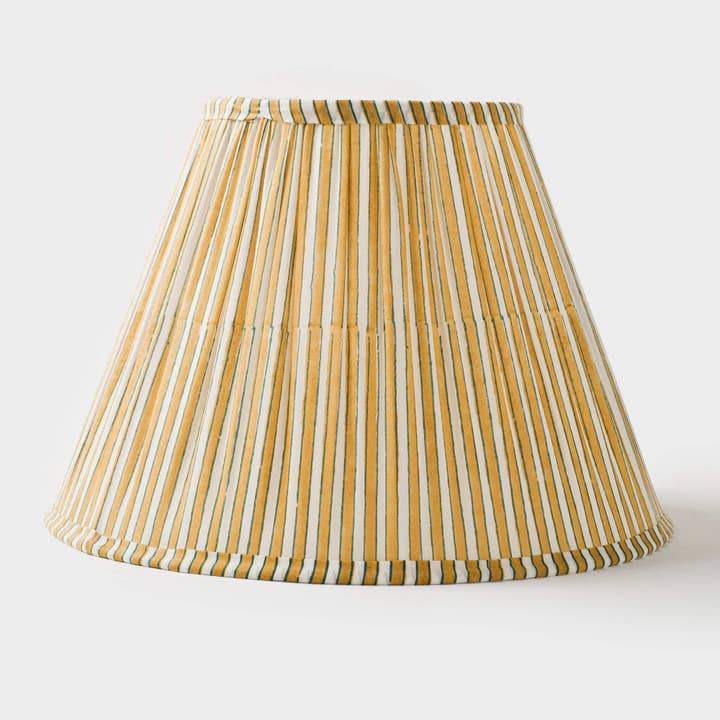Mela Artisans - Wholesale Lamp Shade - Candy Stripe Gathered Lampshade