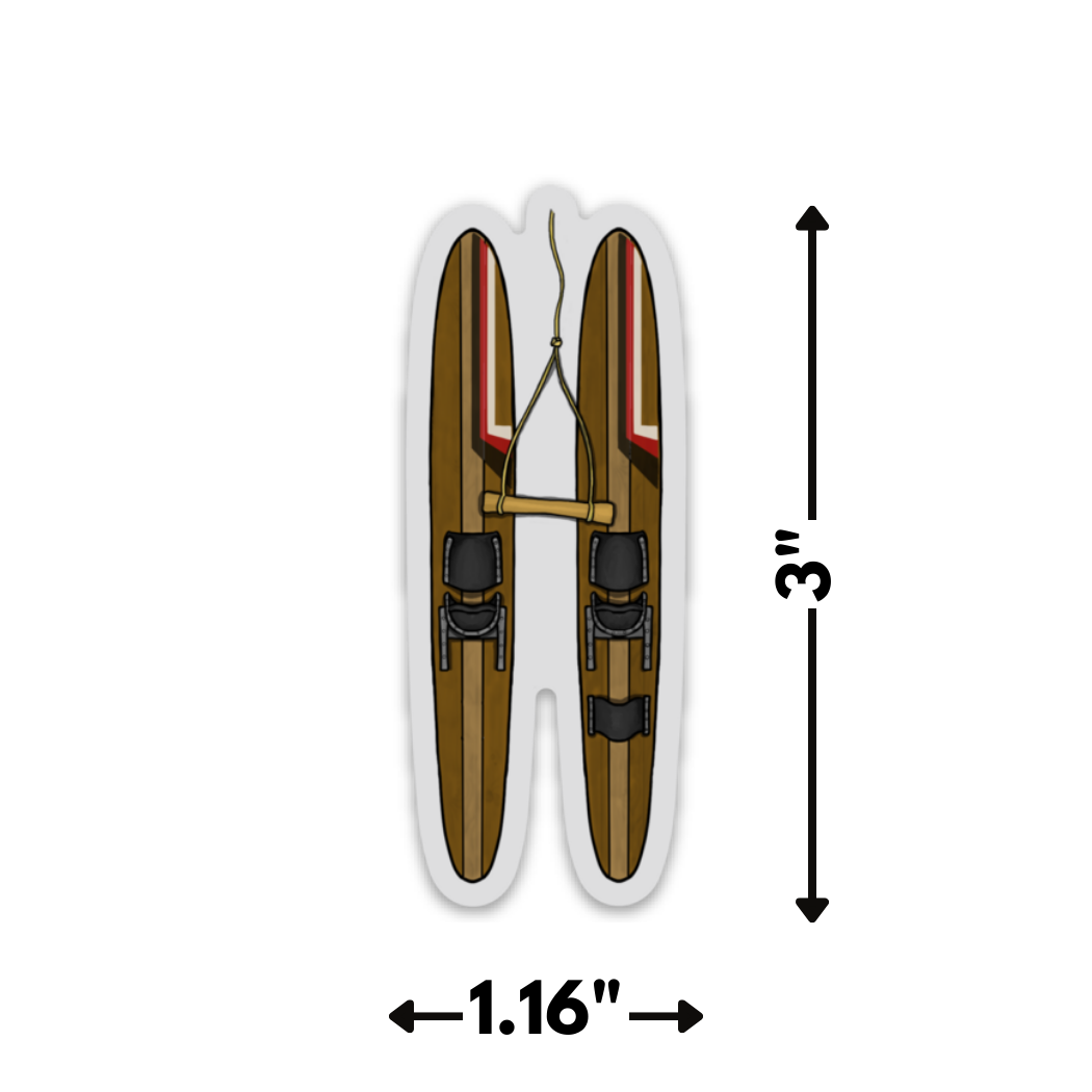 Kevin & Kaia - Wholesale Sticker - Vintage Water Skis - Sticker1