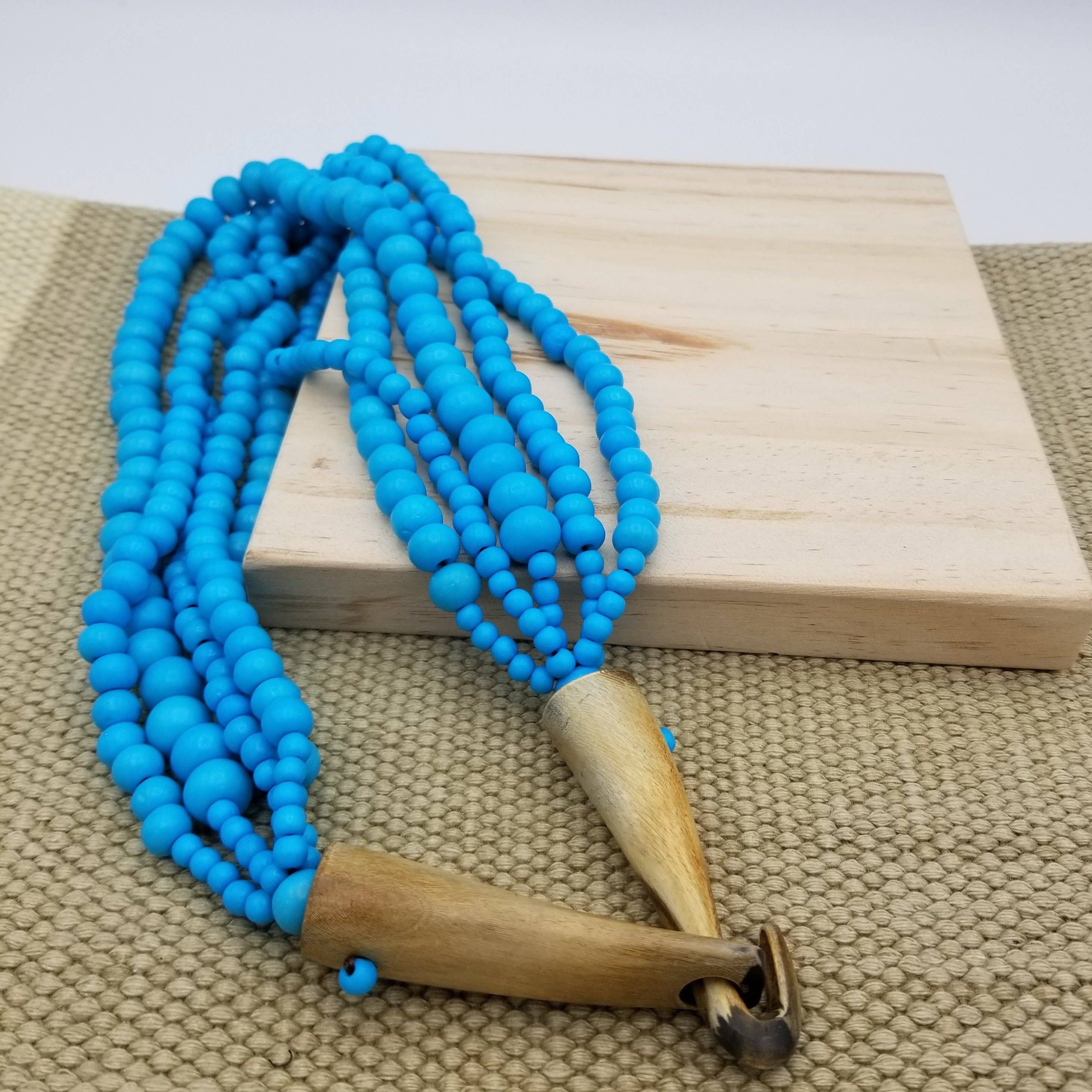 Dekko Trading - Wholesale Beaded/Pearl Necklace - Bone Bead Necklace with Horn Clasp8