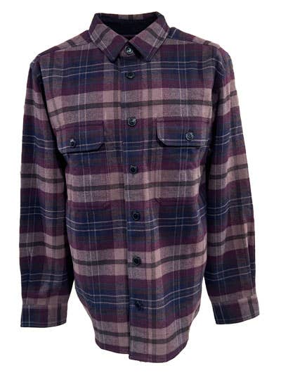 9 OZ Men’s Woolly Patterned Flannel Classic Fit - Tall for wholesale by Woolly Dry Goods