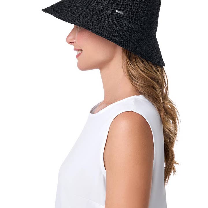 Coolibar - Wholesale Cloche Hat - Women's - Women's Cloche Hat | Black3