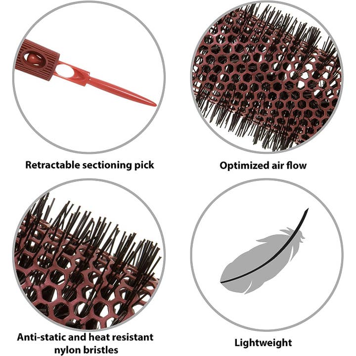 Majestic Beauty – wholesale Hair brush/comb – Round Hair Brush- Nano Technology Ceramic & Lonic