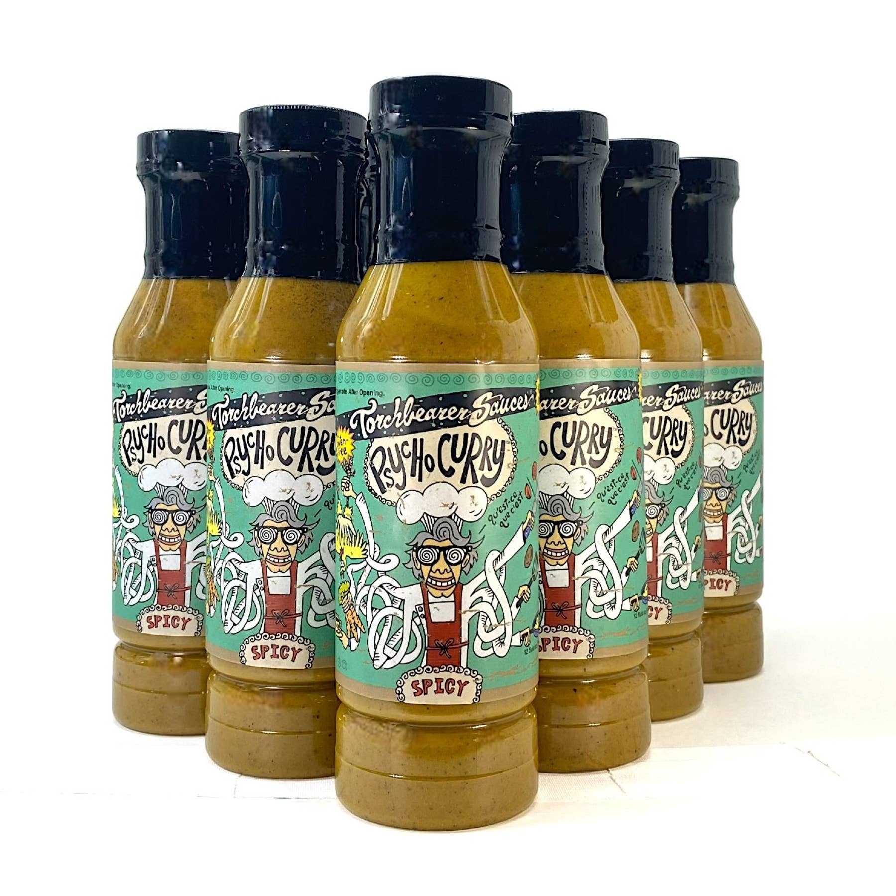 TorchBearer Sauces - Wholesale Hot Sauce - Psycho Curry | 12oz Bottle | (BB Feb 2026)0