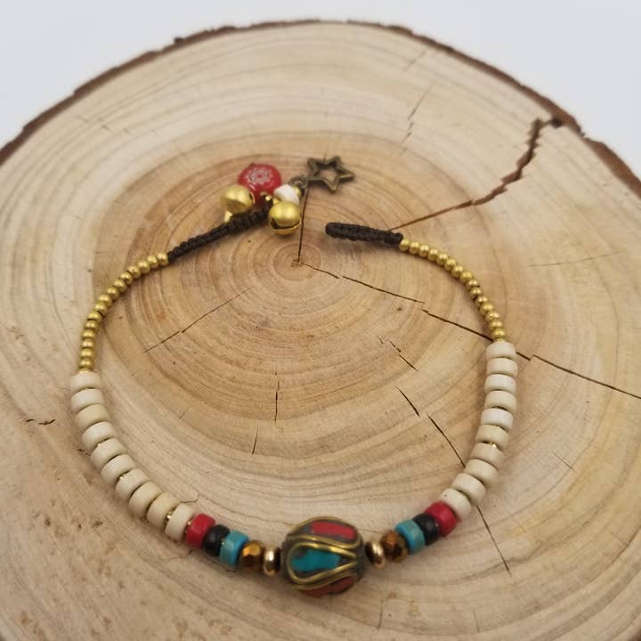 CHAKRA JEWELRY - Wholesale Beaded Bracelet - Handmade Nepalese Natural Stone Beads Vintage Bracelet2