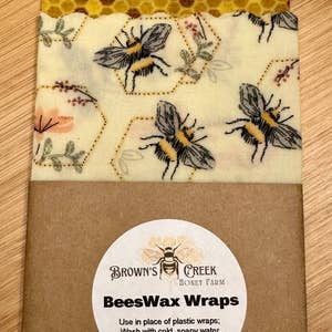 3Pcs Reusable Beeswax Food Wrap Beeswax Wrap Eco Friendly Organic, Bees Wax  Food Storage Wrappers Cling Sandwich Re-washable Keeps Produce Fresh 