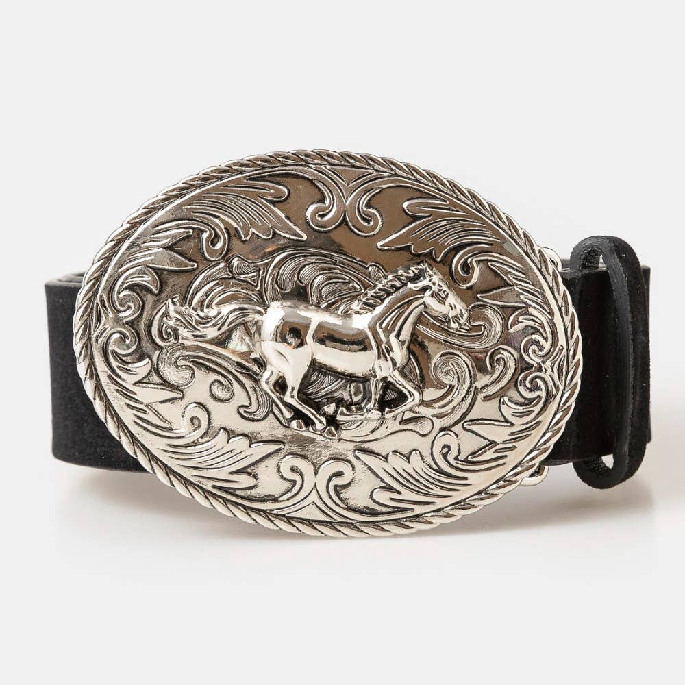 Collections by Fame Accessories - Wholesale Belt - Women's - Large Western Horse Medallion Buckle Belt5