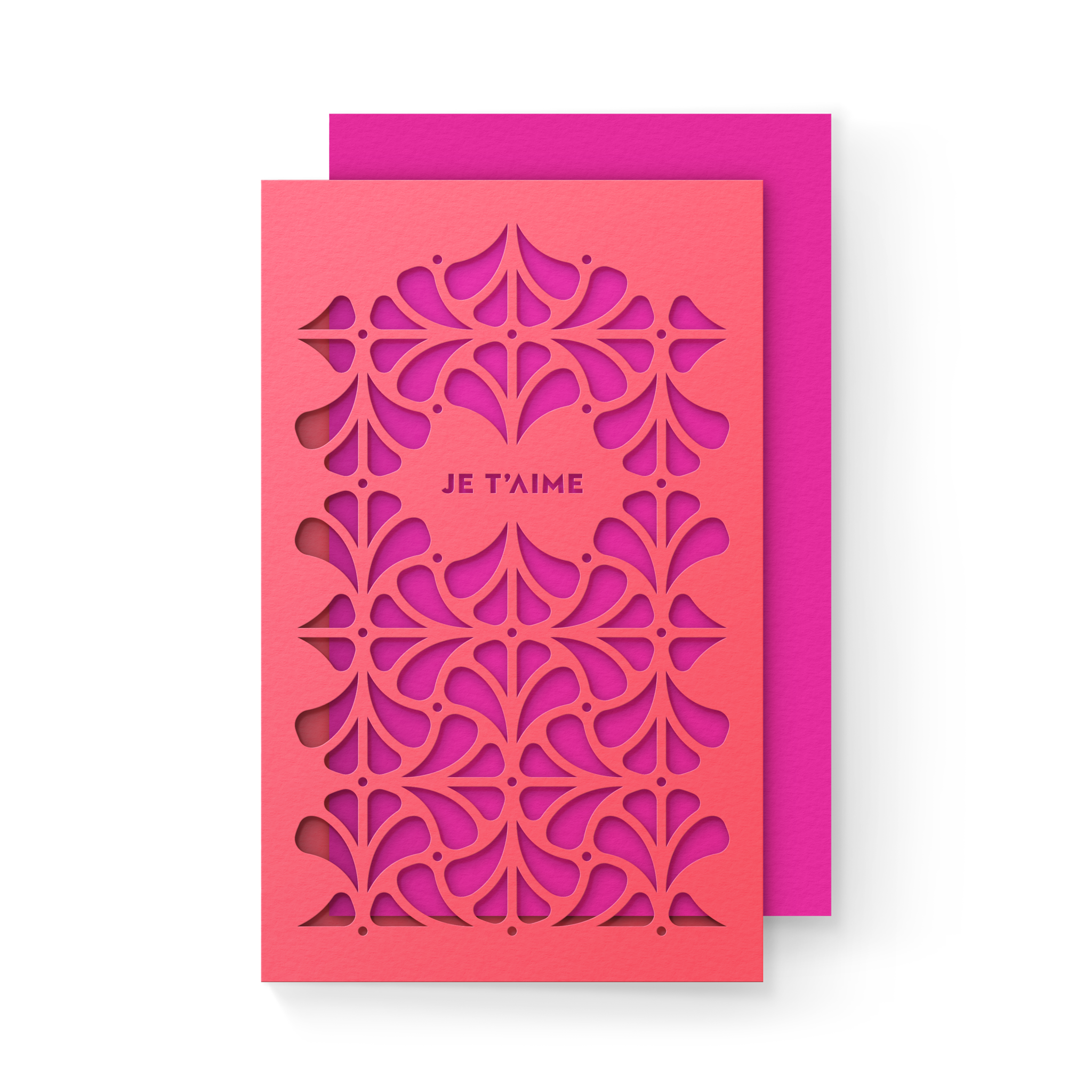 Dear Beni - Wholesale Love Card - Je T'aime Mini Layered Card1