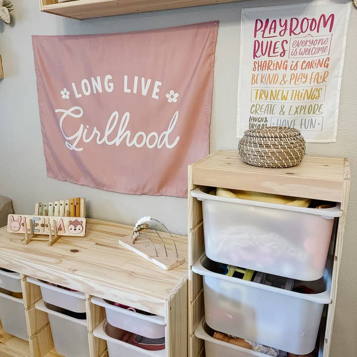 Cherrypick - Wholesale Banner - Kids & Baby - Long Live Girlhood Banner - Girl Room Wall Decor