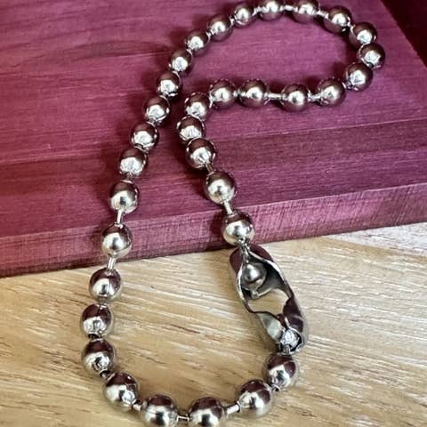 Pulseiras/Tornozelos. Corrente esférica em aço inoxidável 4.7 mm por atacado de Best South Gems