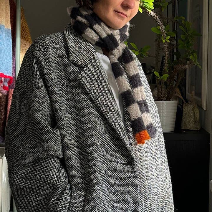 alberalkirk - Wholesale Scarf - Women's - Mohair Blend Long Loop Scarf Striped Pattern M5A08213