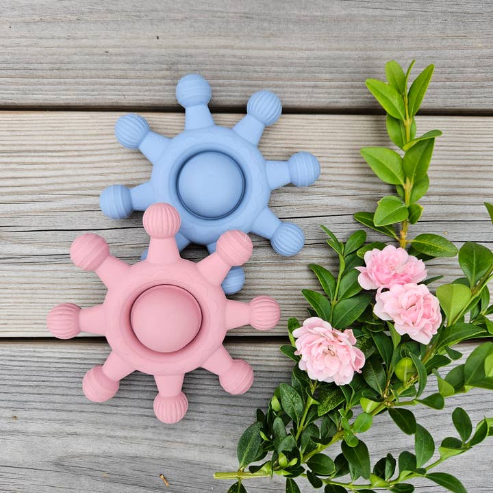 Summerville organic – Großhandel Beißspielzeug (ohne Clip) – Baby – Baby Beißspielzeug aus Silikon Zirkus Dusty Blue7