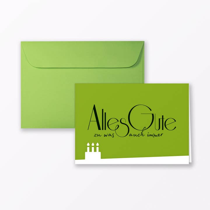 Happy birthday card “Alles zu was immer” + envelope for wholesale by TYPOP