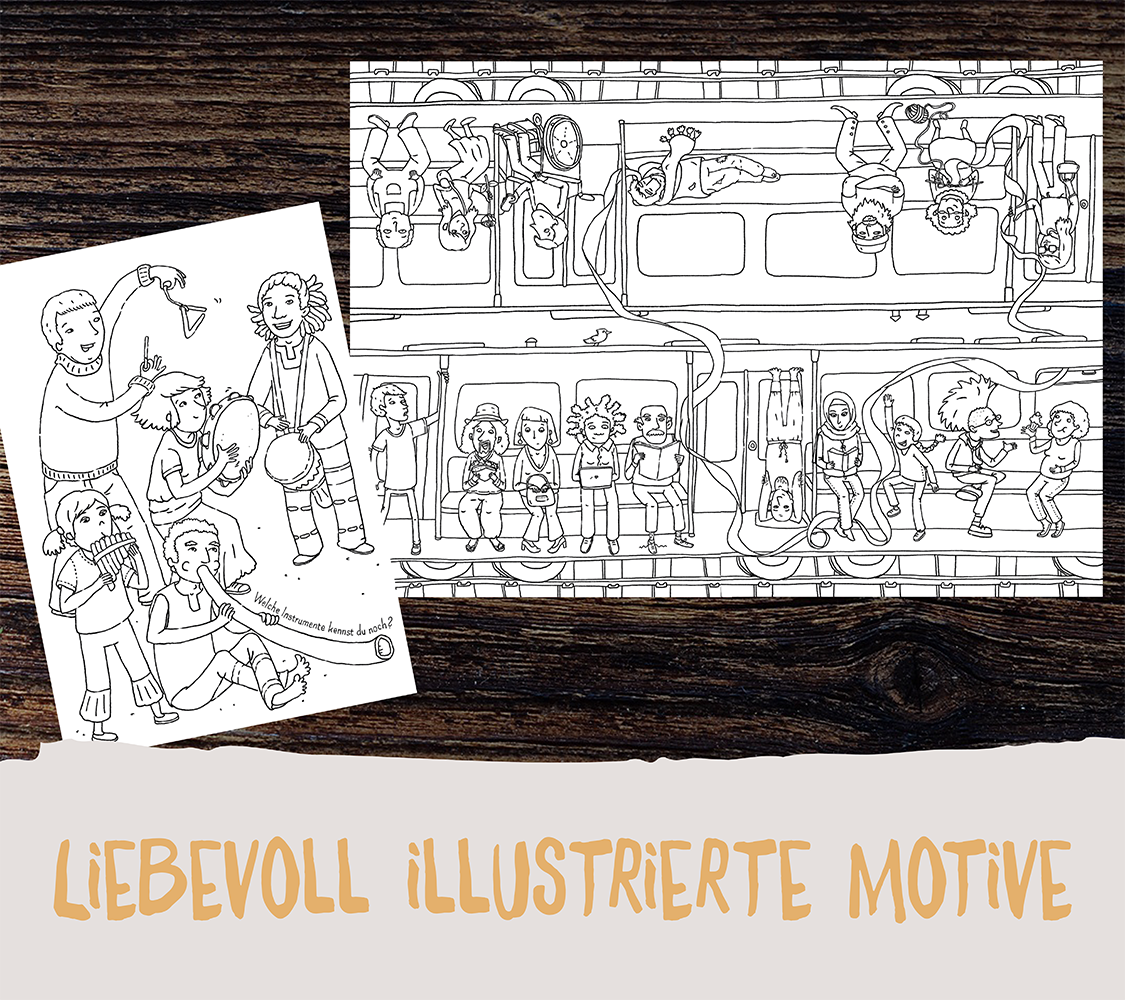 Hautfarben - Vente Livre de coloriage et d'activités pour enfants et bébés - Malbuch für alle (Édition allemande)6