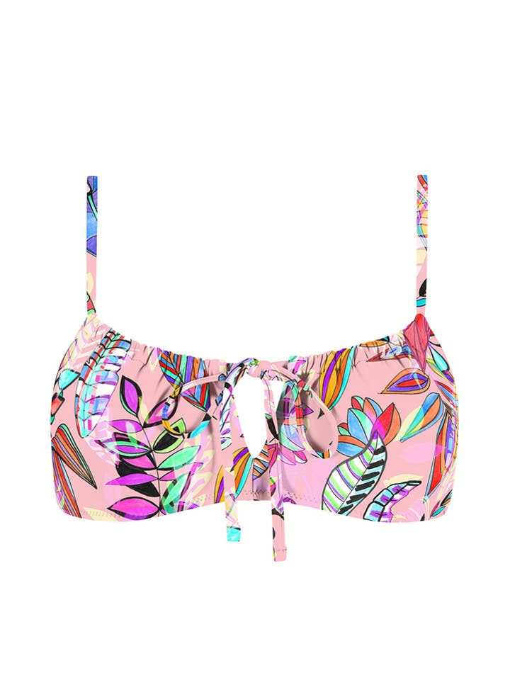 Chlamys Varia Bandeau Bikini Top-Tropical Blush voor wholesale door Chlamys Varia by MrMiss