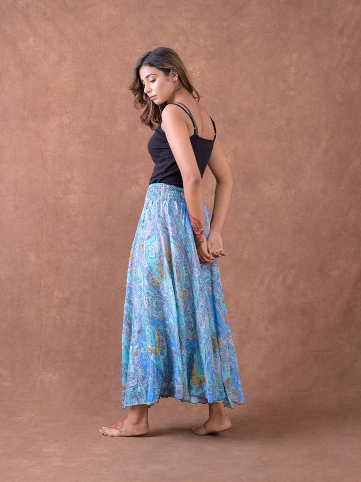 Assorted Rhea Printed Wide Leg Pants, Poly Silk, Resort Wear for wholesale on Faire3