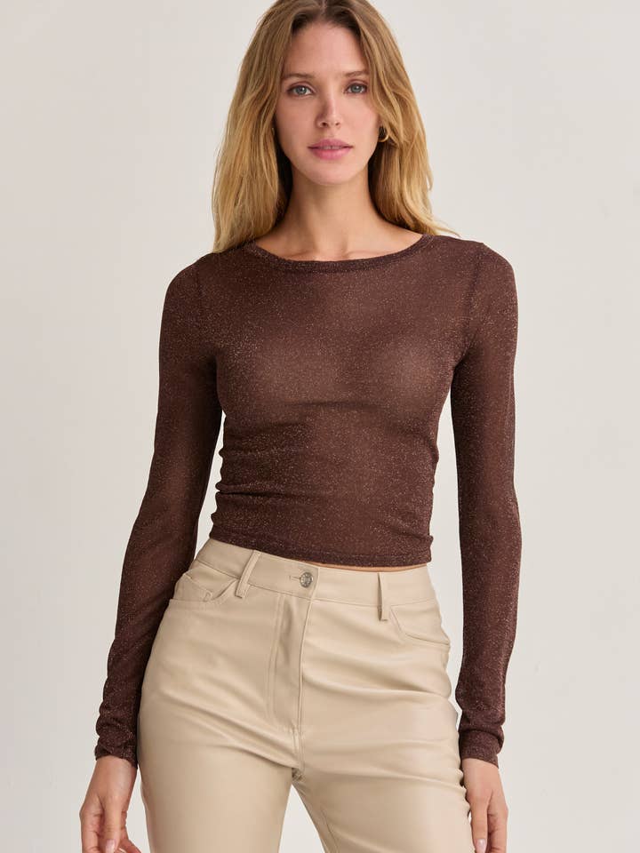 CT9317 - Top transparent en lurex Eliana pour la vente par Crescent