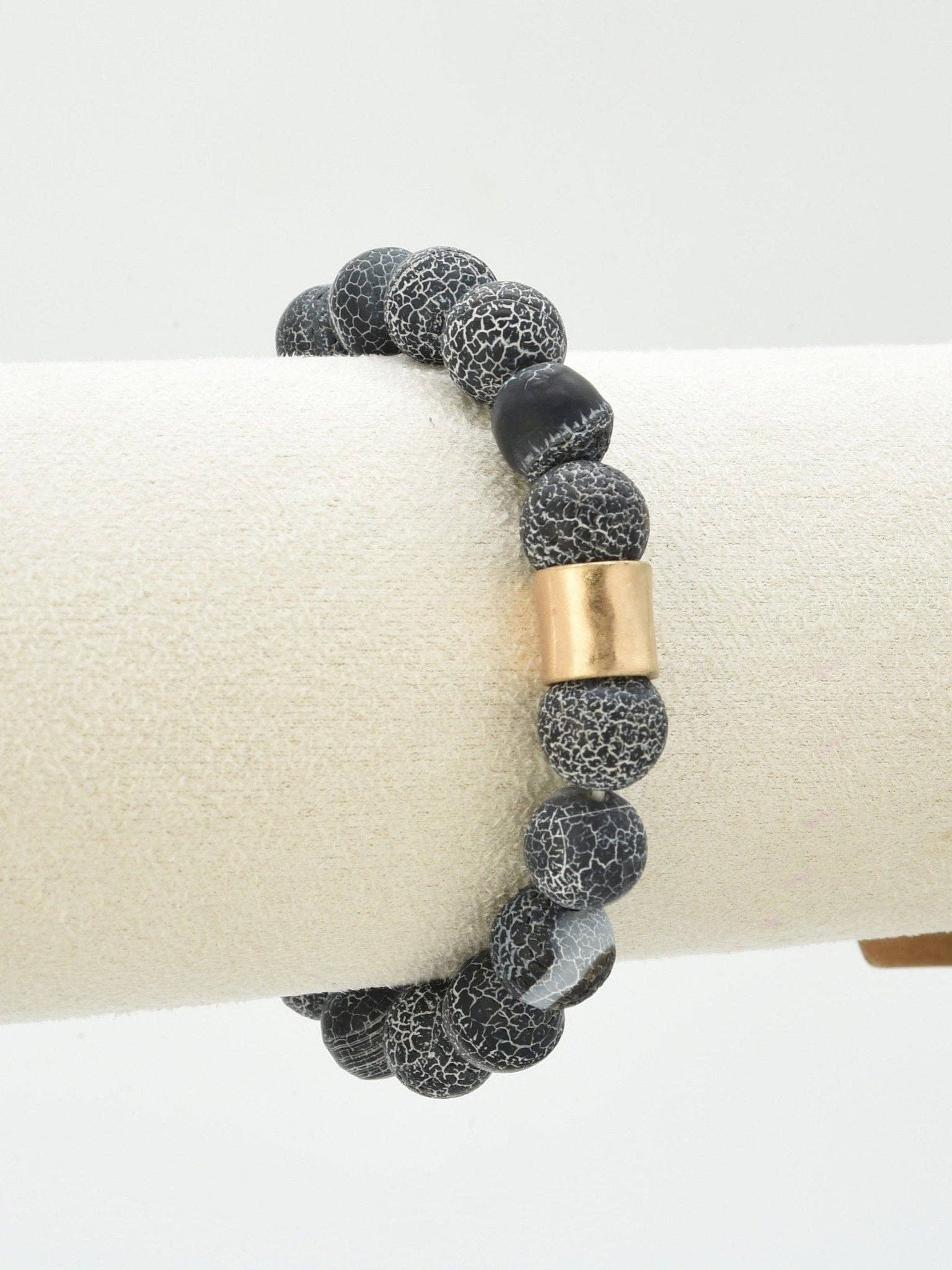 MiMi Wholesale - Wholesale Beaded Bracelet - JB6004 Gold Accent Beaded Bracelet1