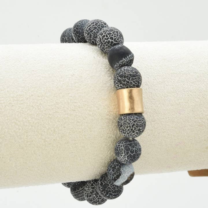 MiMi Wholesale - Wholesale Beaded Bracelet - JB6004 Gold Accent Beaded Bracelet1