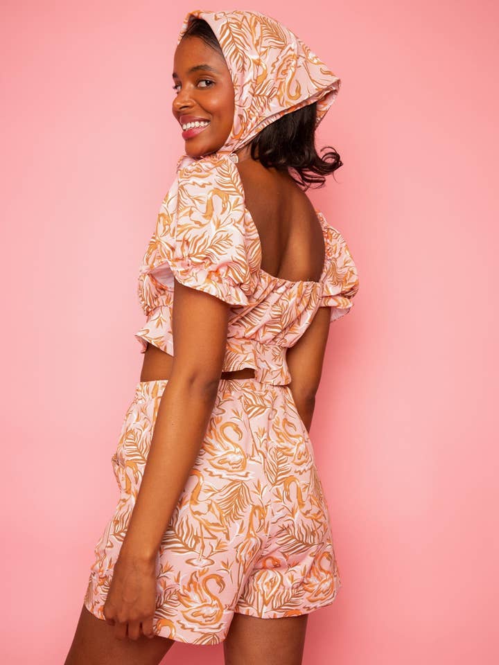 Pink Paradise Breezy Shorts for wholesale by Dazey L.A.