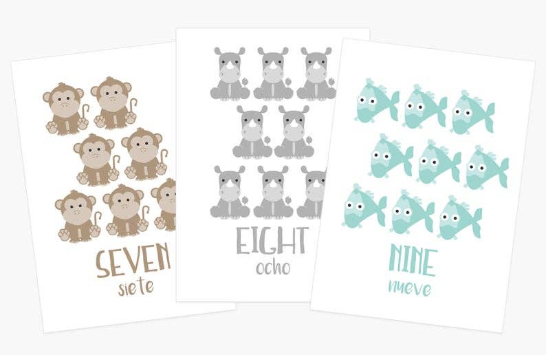 GoodnightFox – Großhandel Lernkarten – Kind & Baby – Karteikarten zählen3