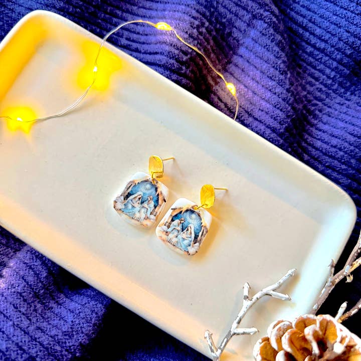 SeizeTheClayJewelry - Wholesale Dangle Earrings - Nativity Earrings, Christmas Earrings, Christmas Jewelry2