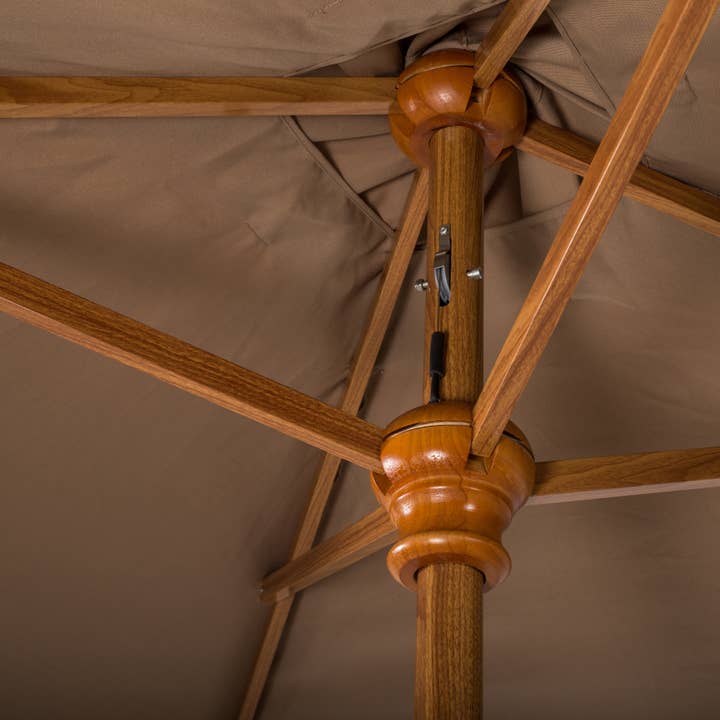 Now's Home - Wholesale Beach Umbrella - TAUPE ALUMINIUM PARASOL 200X200CM WITHOUT COMET STAND2