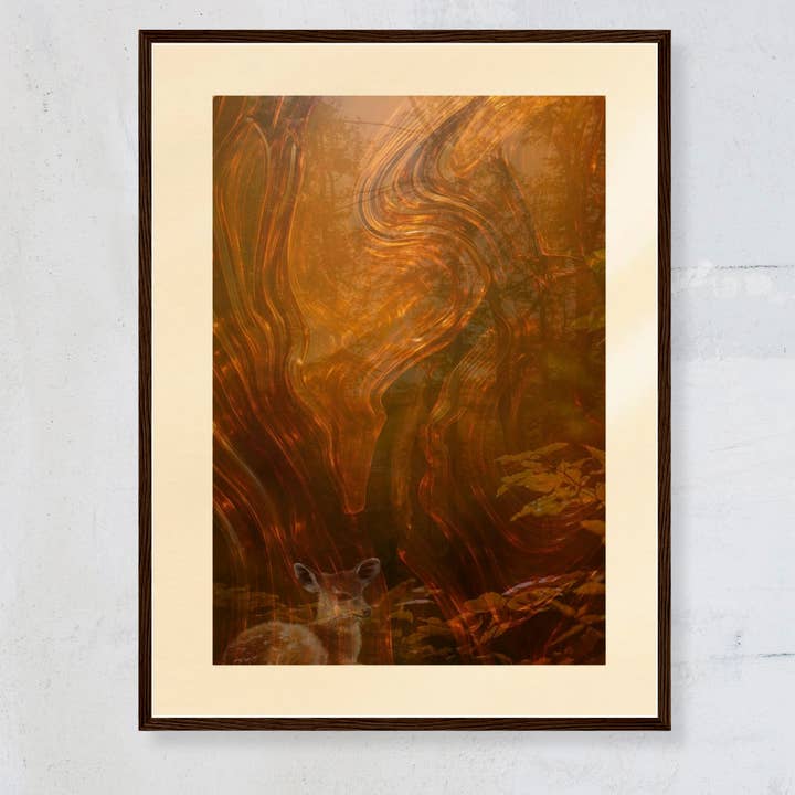 Impression d'art mural encadrée – Décor d'automne surréaliste pour la vente par Printed Echoes Creations