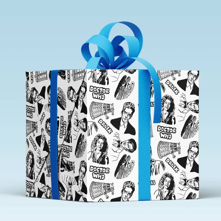 Doctor Who Gift Wrap 24"x36" Sheet for wholesale by Design Corner