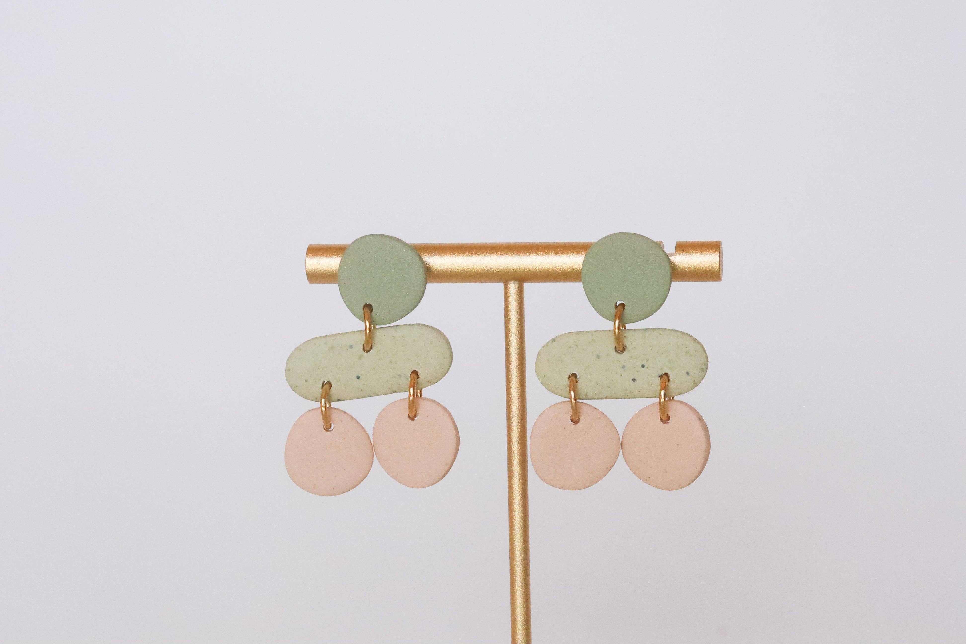 Rainbow's Clay - Wholesale Dangle Earrings - Peony2