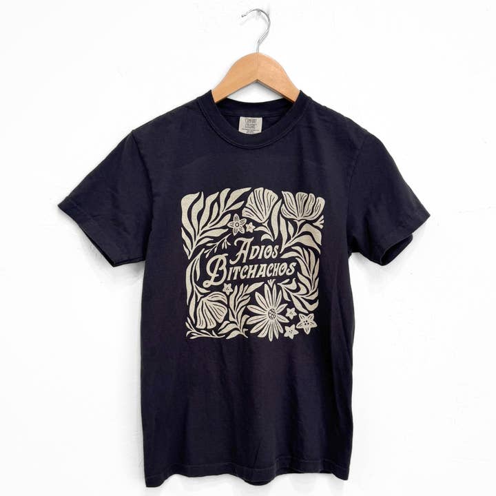 Modern Pastime - Wholesale Screen Printed T-Shirt - Women's - Adios Bitchachos Unisex Tee - Black2