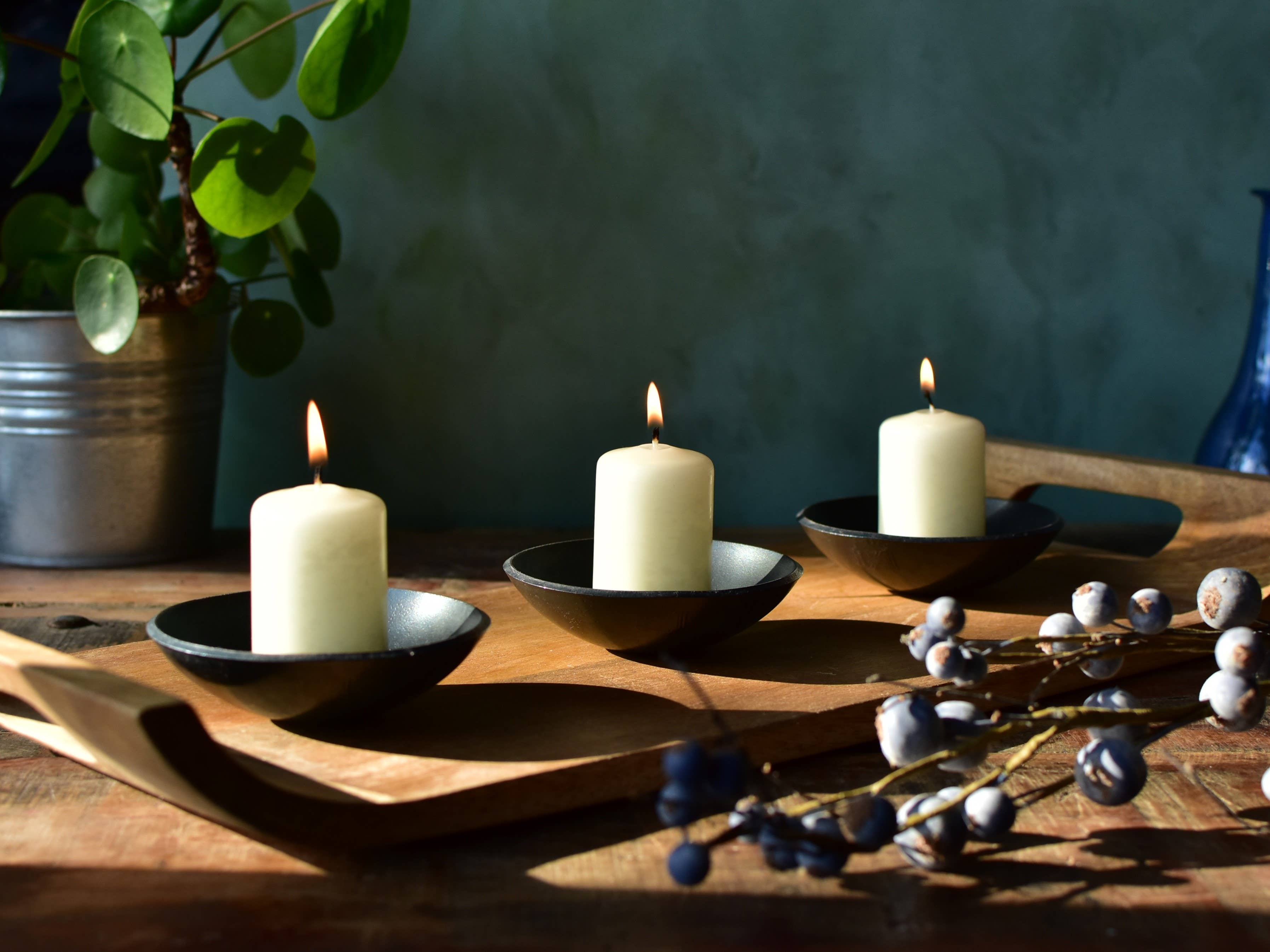 Coach House Forge – wholesale Candle holder – Pressed Iron Bowl Candleholder/Ring Bowl11