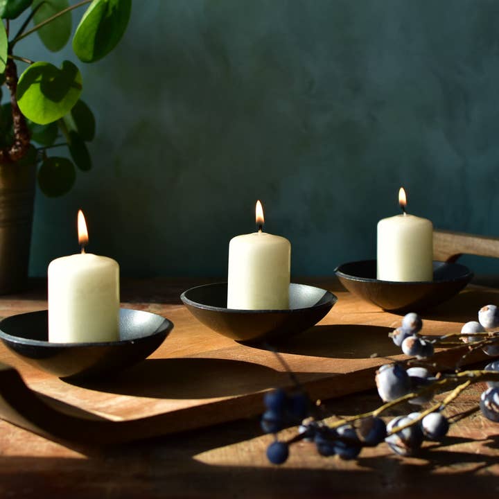 Coach House Forge – wholesale Candle holder – Pressed Iron Bowl Candleholder/Ring Bowl11