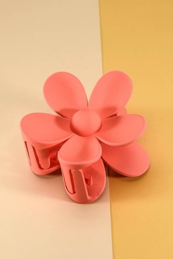 JOSSLYN by wall to wall - Wholesale Hair Clip - Women's - OVERSIZE MATTE FLOWER HAIR CLAW CLIPS | 40H4598