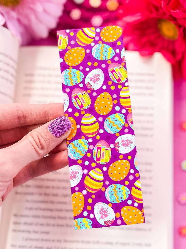 Marque-page à motif d'œufs de Pâques pour la vente par Emily Cromwell Designs